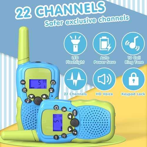 Selieve Kids Walkie Talkies (22 Channels, 3-Mile Range)