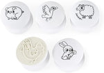 Janod Stampinoo Baby Farm - 5 Easy-Grip Toddler Stamps Set
