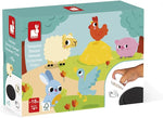 Janod Stampinoo Baby Farm - 5 Easy-Grip Toddler Stamps Set