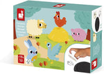 Janod Stampinoo Baby Farm - 5 Easy-Grip Toddler Stamps Set