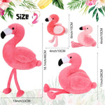 Skylety 18 Inches Flamingo Stuffed Animal with 4 Babies Plush Toys Inside