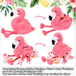 Skylety 18 Inches Flamingo Stuffed Animal with 4 Babies Plush Toys Inside