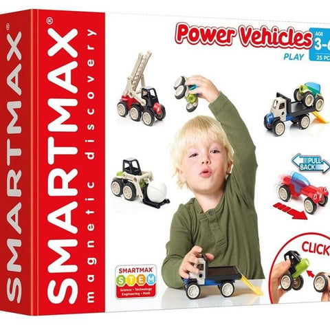 SmartMax Power Vehicles - 25-Piece STEM Magnet Set