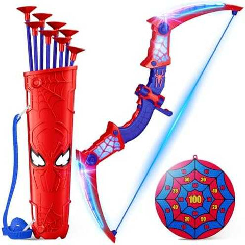 LED Bow & Arrow Shooting Set with Suction Cup Arrows