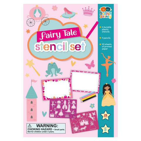Buddy & Barney Fairy Tale Stencils & Pencils Wallet - Draw Anywhere