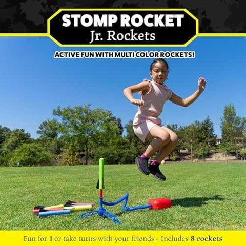Stomp Rocket Jr Multi-Color Foam Rocket Launcher (8 Rockets)
