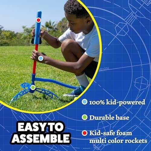 Stomp Rocket Jr Multi-Color Foam Rocket Launcher (8 Rockets)