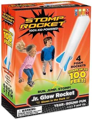 Stomp Rocket Jr Multi-Color Foam Rocket Launcher (8 Rockets)