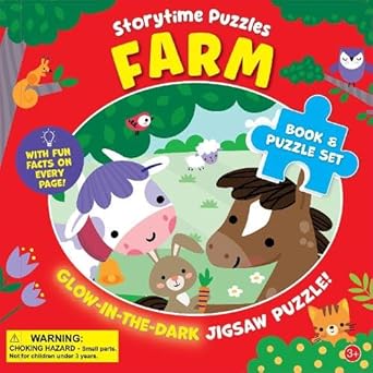 Buddy & Barney Storytime Puzzle Farm - Glow-in-Dark Fun