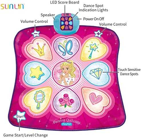 SUNLIN LED Dance Mat with Music & Rhythm Games
