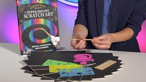 Super Brite Scratch Art 24 Pack - Bright Creative Fun