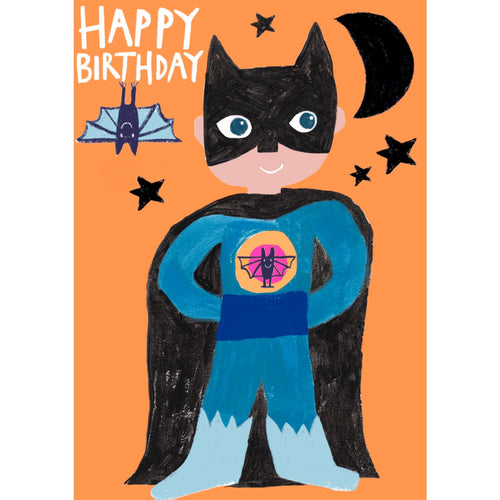 Bat Man Birthday Card
