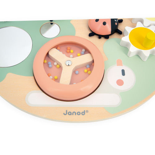 Janod Sweet Cocoon Busy Board - 7 Sensory Activities for Baby