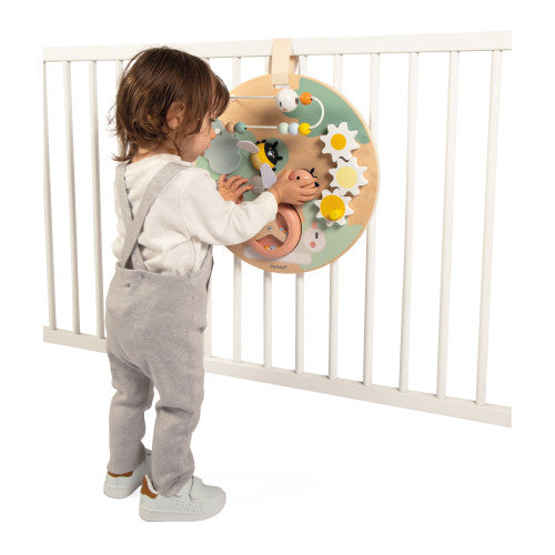 Janod Sweet Cocoon Busy Board - 7 Sensory Activities for Baby