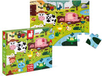 Janod Tactile Farm Puzzle - 20 Pieces with 7 Touch Textures
