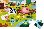 Janod Tactile Farm Puzzle - 20 Pieces with 7 Touch Textures