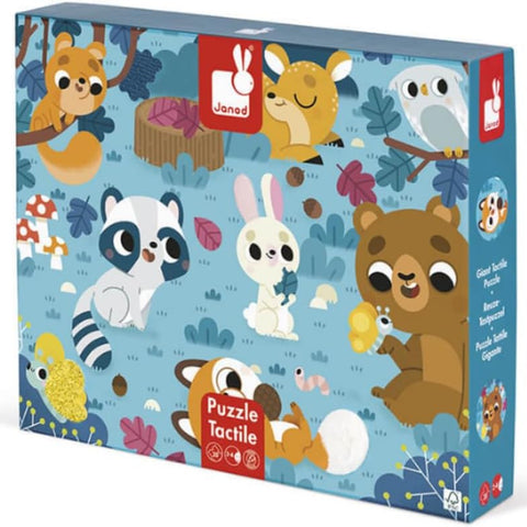 Janod Tactile Forest Puzzle - 20 Pieces with 7 Textures