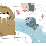 Janod Tactile Polar Animals Puzzle - 20 Pieces with 7 Textures