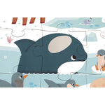 Janod Tactile Polar Animals Puzzle - 20 Pieces with 7 Textures