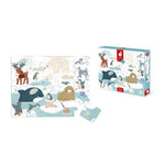 Janod Tactile Polar Animals Puzzle - 20 Pieces with 7 Textures
