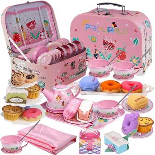 Princess Tea Party Pretend Play Set with Carrying Case