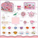 Princess Tea Party Pretend Play Set with Carrying Case