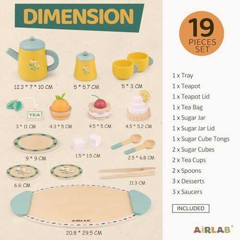 Wooden Princess Tea Party Play Set