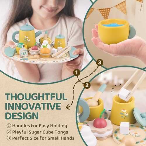 Wooden Princess Tea Party Play Set