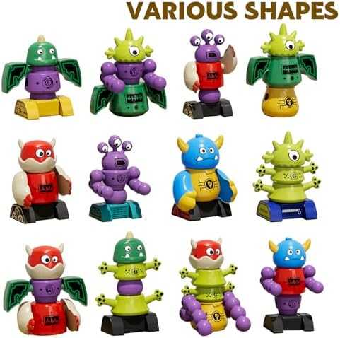 TEMI Magnetic Robot Stacking Toy Set with Storage Box
