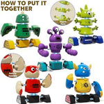 TEMI Magnetic Robot Stacking Toy Set with Storage Box