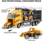 TEMI Die-Cast Construction Vehicle Carrier Set with Play Mat
