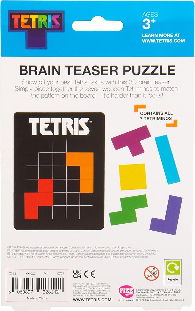 Tetris Tetrimino Shapes 3D Brain Teaser Puzzle