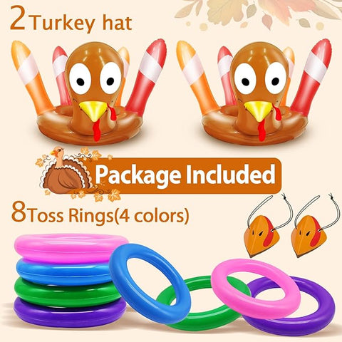 Thanksgiving Inflatable Turkey Hats Toss Games