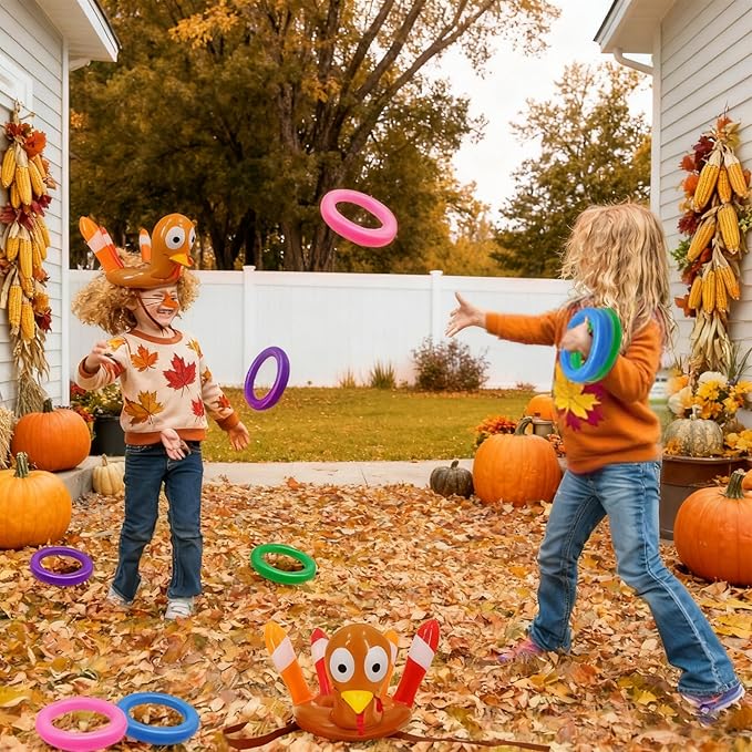 Thanksgiving Inflatable Turkey Hats Toss Games