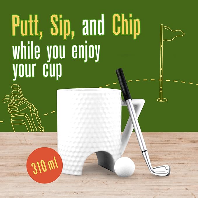 The Golf Mug - Putt, Chip and Sip with Golf Club Pen Set