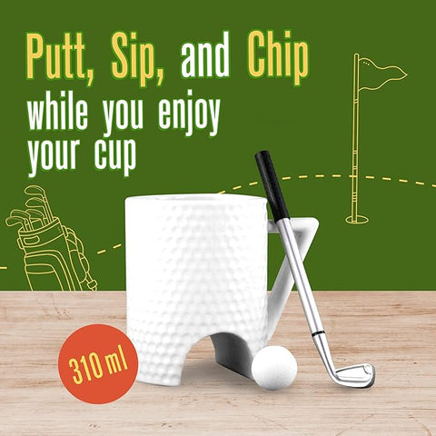 The Golf Mug - Putt, Chip and Sip with Golf Club Pen Set