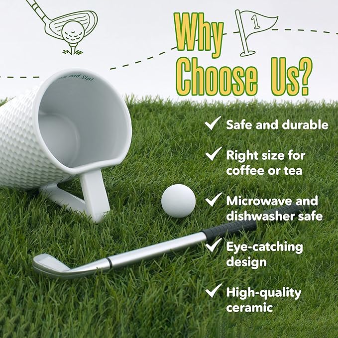 The Golf Mug - Putt, Chip and Sip with Golf Club Pen Set