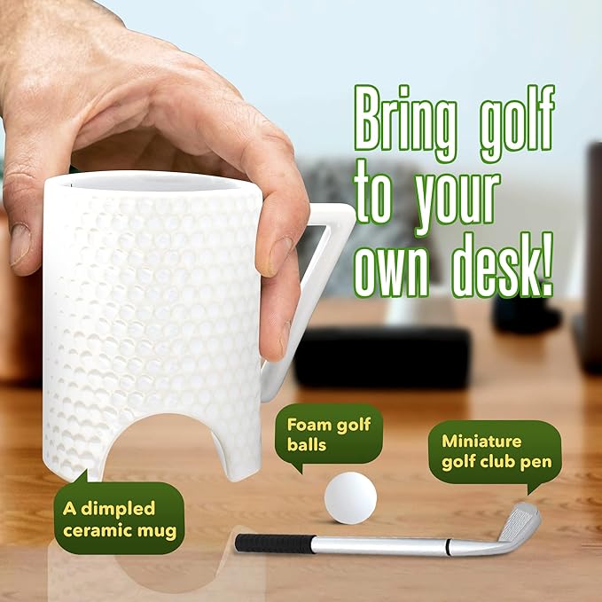 The Golf Mug - Putt, Chip and Sip with Golf Club Pen Set