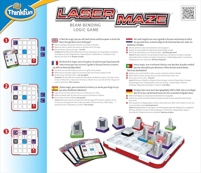 Think Fun Laser Maze (Class 1) Brain Game and STEM Toy for Boys and Girls Age 8 and Up