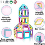 Tolnetr Magnetic Tiles Macaron Castle Building Set