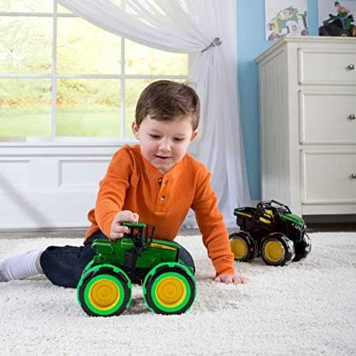 TOMY Monster Treads John Deere Tractor with Light-Up Wheels