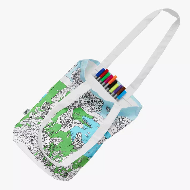 Color-In Butterfly Tote Bag - 28 x 38 cm Cotton - eatsleepdoodle