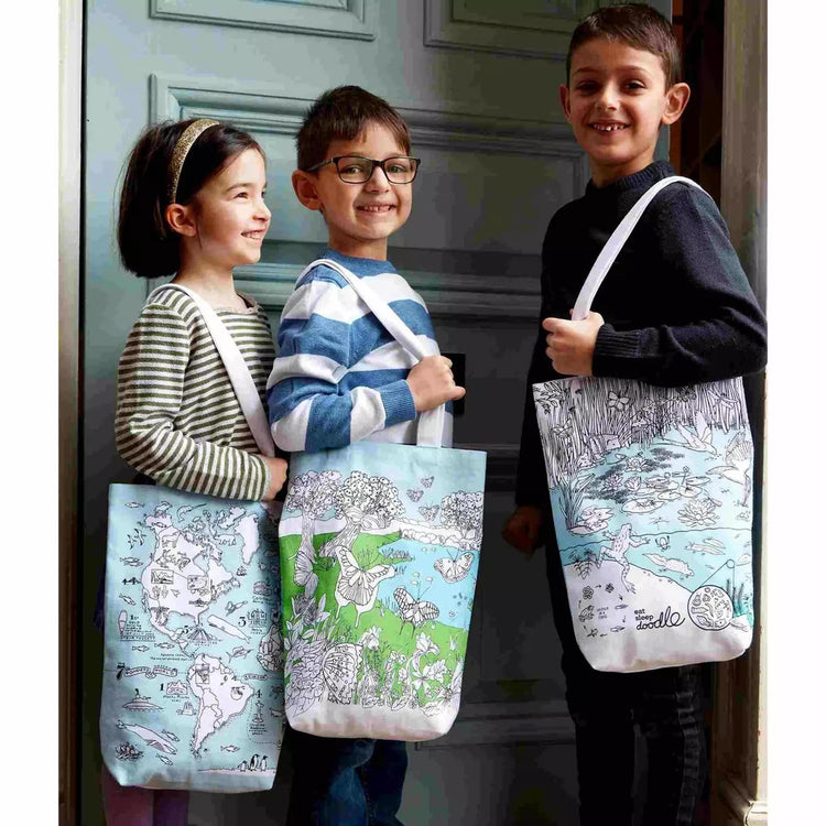 Color-In Butterfly Tote Bag - 28 x 38 cm Cotton - eatsleepdoodle