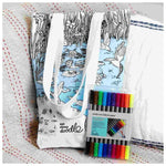 Color-In Pond Life Tote Bag - 38 x 28 cm Cotton - eatsleepdoodle