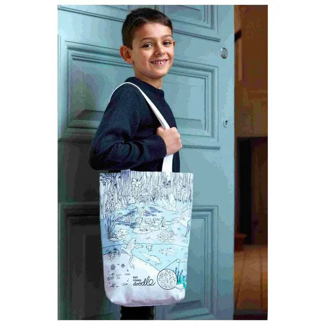 Color-In Pond Life Tote Bag - 38 x 28 cm Cotton - eatsleepdoodle