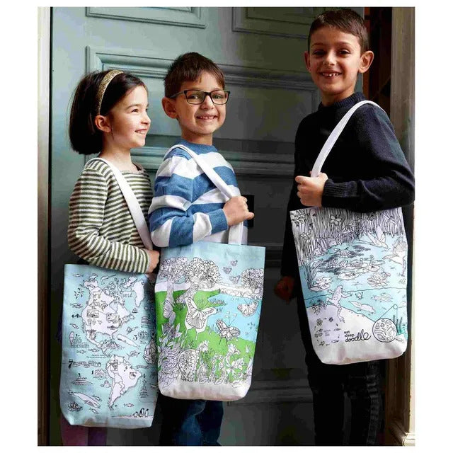 Color-In Pond Life Tote Bag - 38 x 28 cm Cotton - eatsleepdoodle