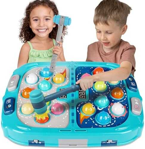 2-Player Whack-a-Mole Game with Lights & Sounds