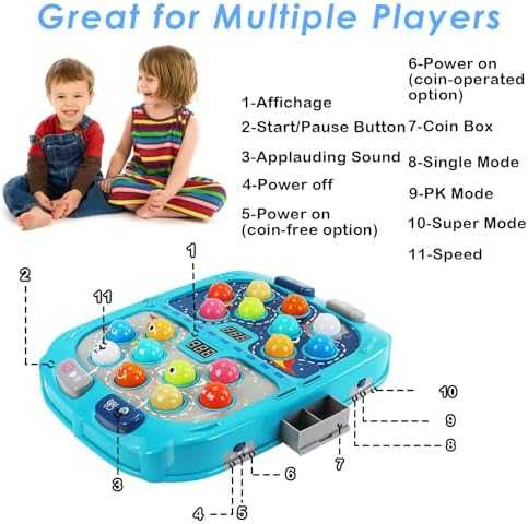 2-Player Whack-a-Mole Game with Lights & Sounds