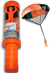 Toys+ Skydiver Parachute Man with Launcher Container Tangle Free