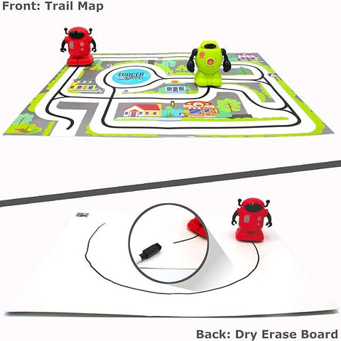 TracerBot Set - Two STEM Robots That Follow Lines You Draw